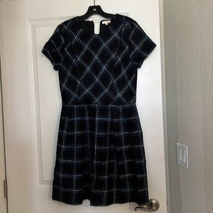 Black and blue tweed Shoshanna dress. Size 12.